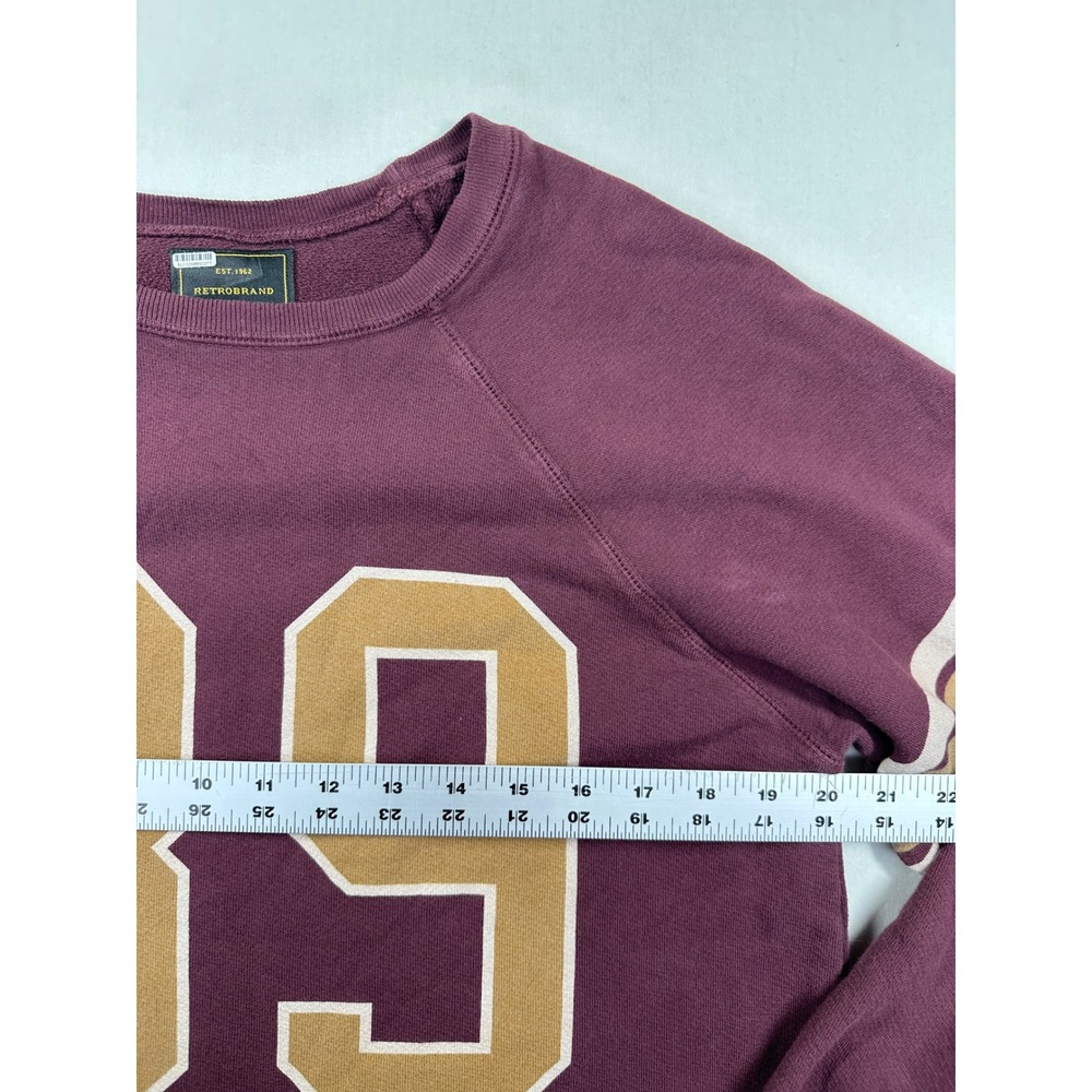 Original RetroBrand‎ Anthropologie Varsity Sweatshirt Small Red Collegiate Crop - Picture 7 of 12